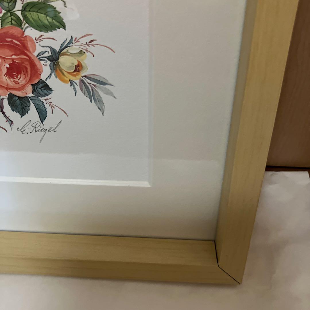 E.リゲル「バラの花束」直筆サイン 限定100部証明書付額装