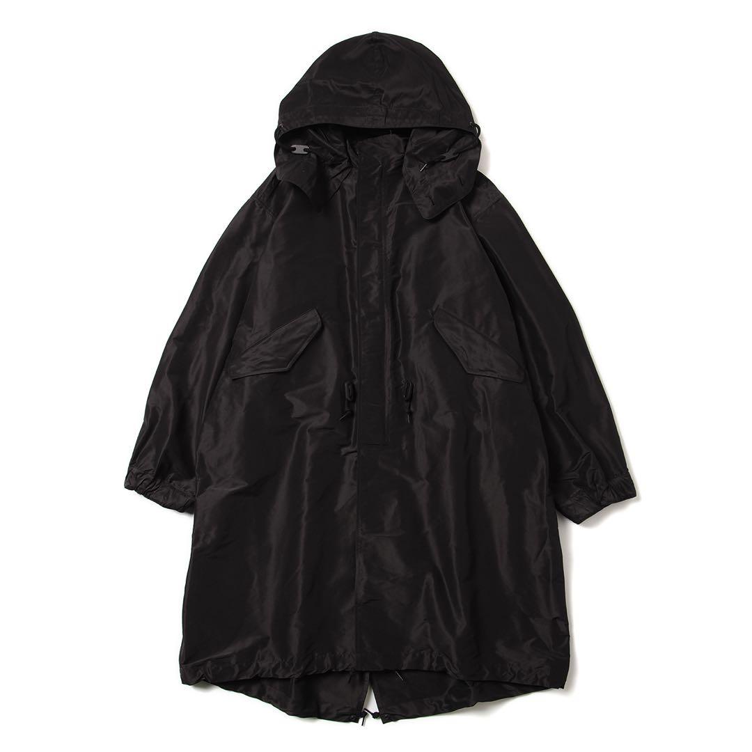 COMOLI コットンシルクフーデッドコート 2