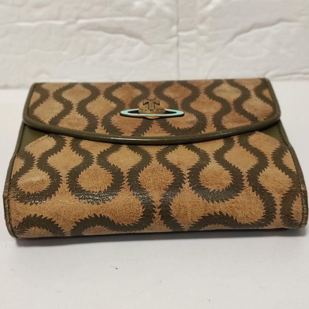 ヴィヴィアン・ウエストウッド　スクイグル柄　　がま口財布　ボーンクラスプ