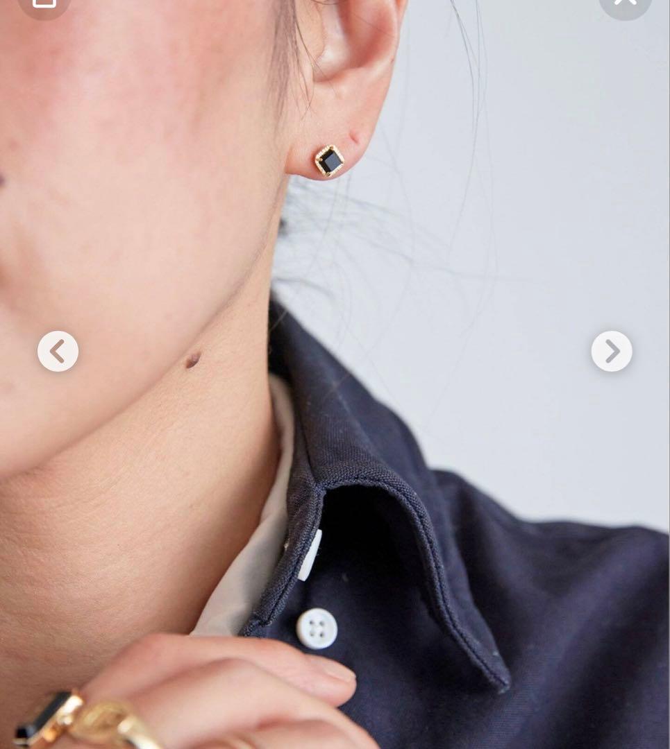 【専用】GIGI HELIOS Onyx square earrings ピアス