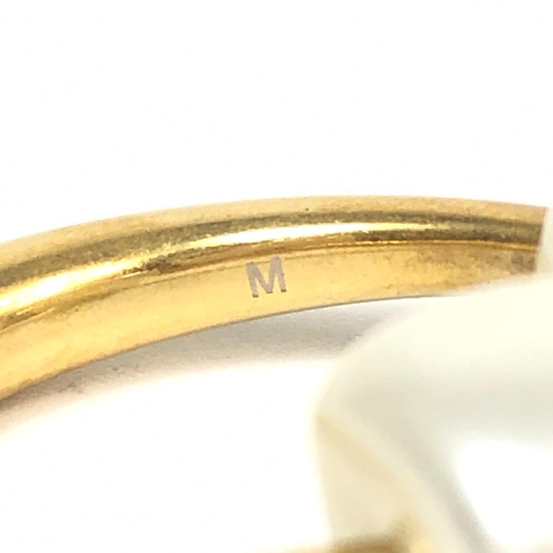 10F481 GUCCI グッチ リング 指輪 GG パール Mサイズ