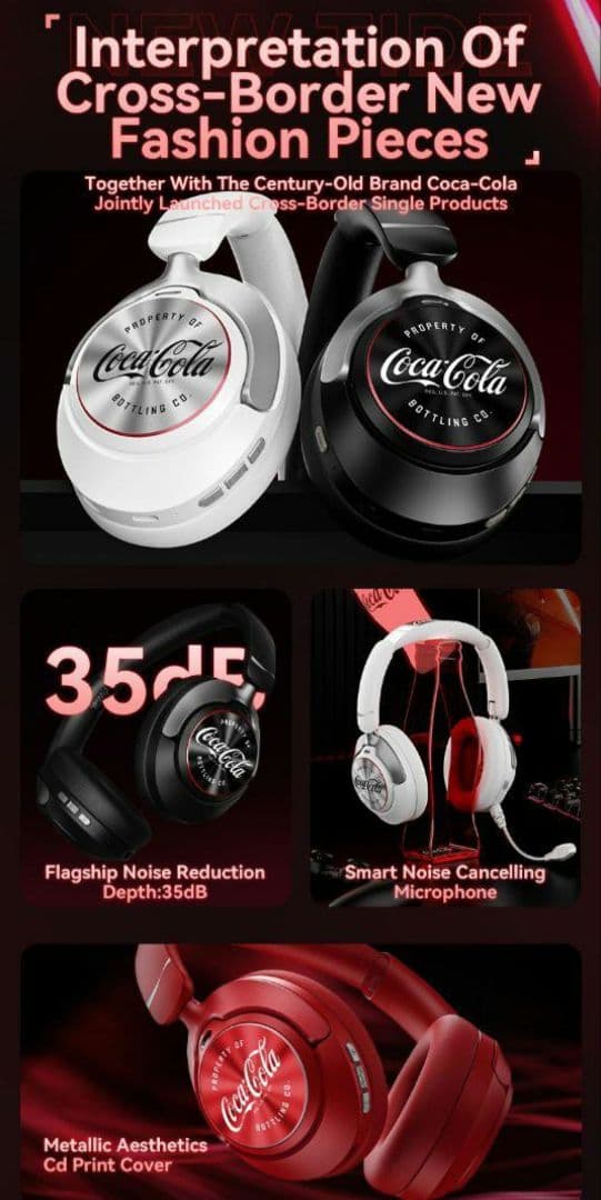 Coca-Cola コカ・コーラ ワイヤレスヘッドセット