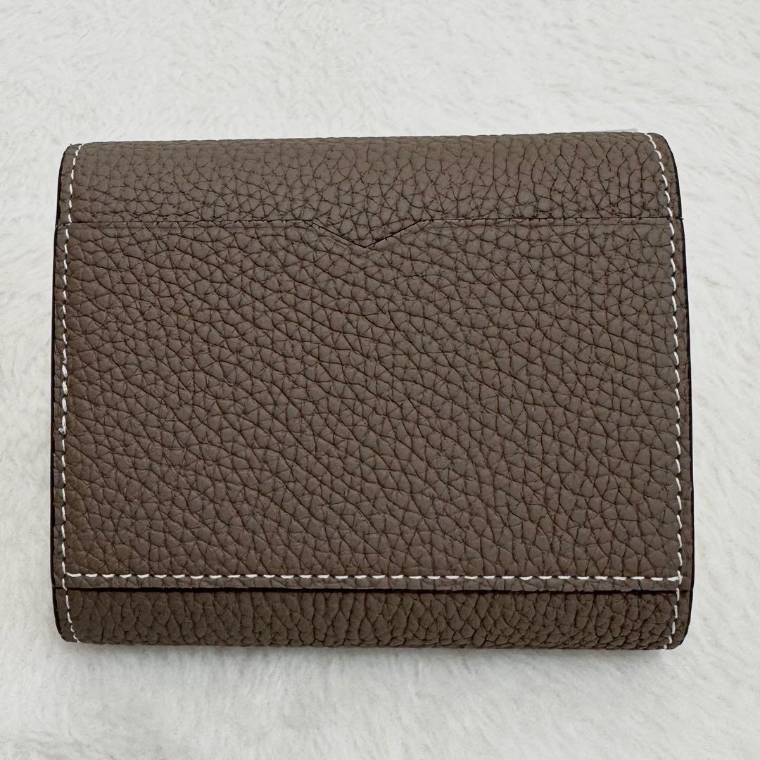 未使用級✨現行 BONAVENTURA フラップ スモールウォレット グレージュ