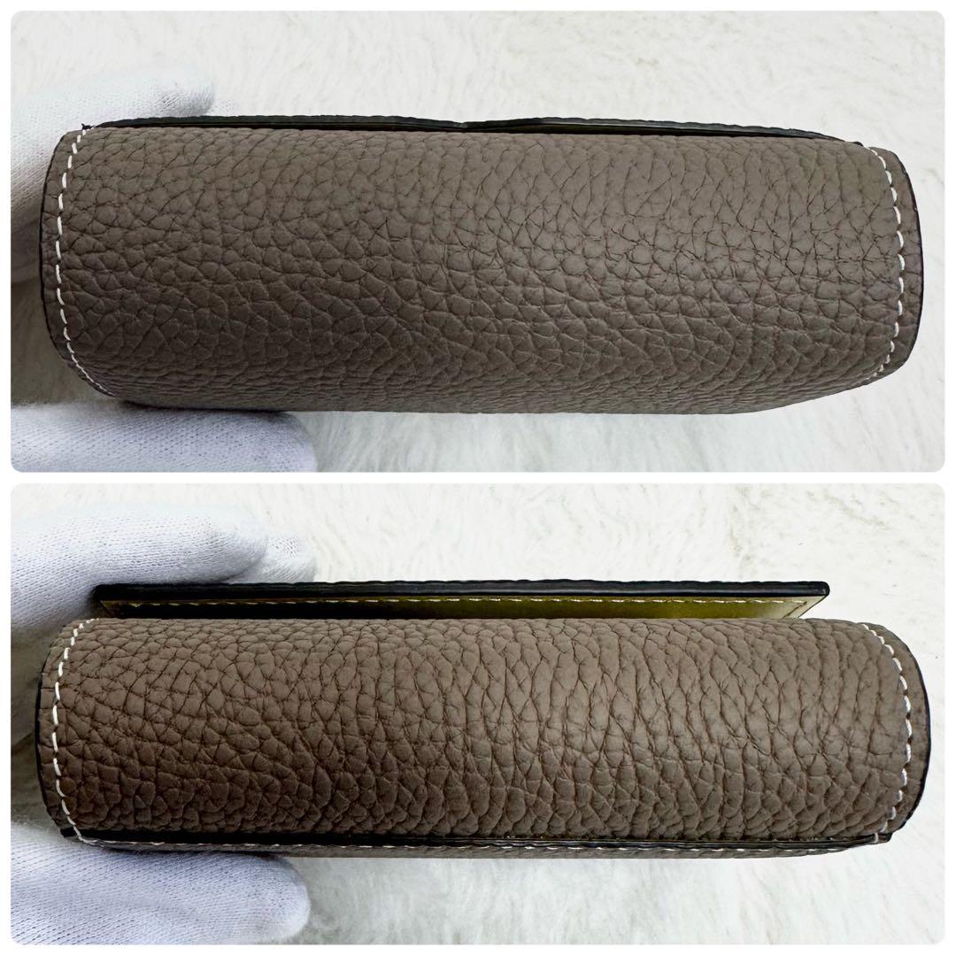 未使用級✨現行 BONAVENTURA フラップ スモールウォレット グレージュ