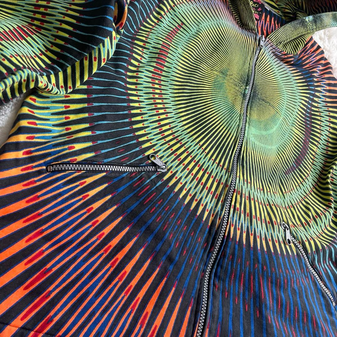 【美品】SPACE TRIBE サイケデリック　パーカー　マルチカラー