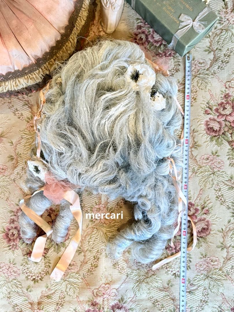 フランス　アンティーク　ヴィンテージ　希少　オペラ　ロココ　ウィッグ