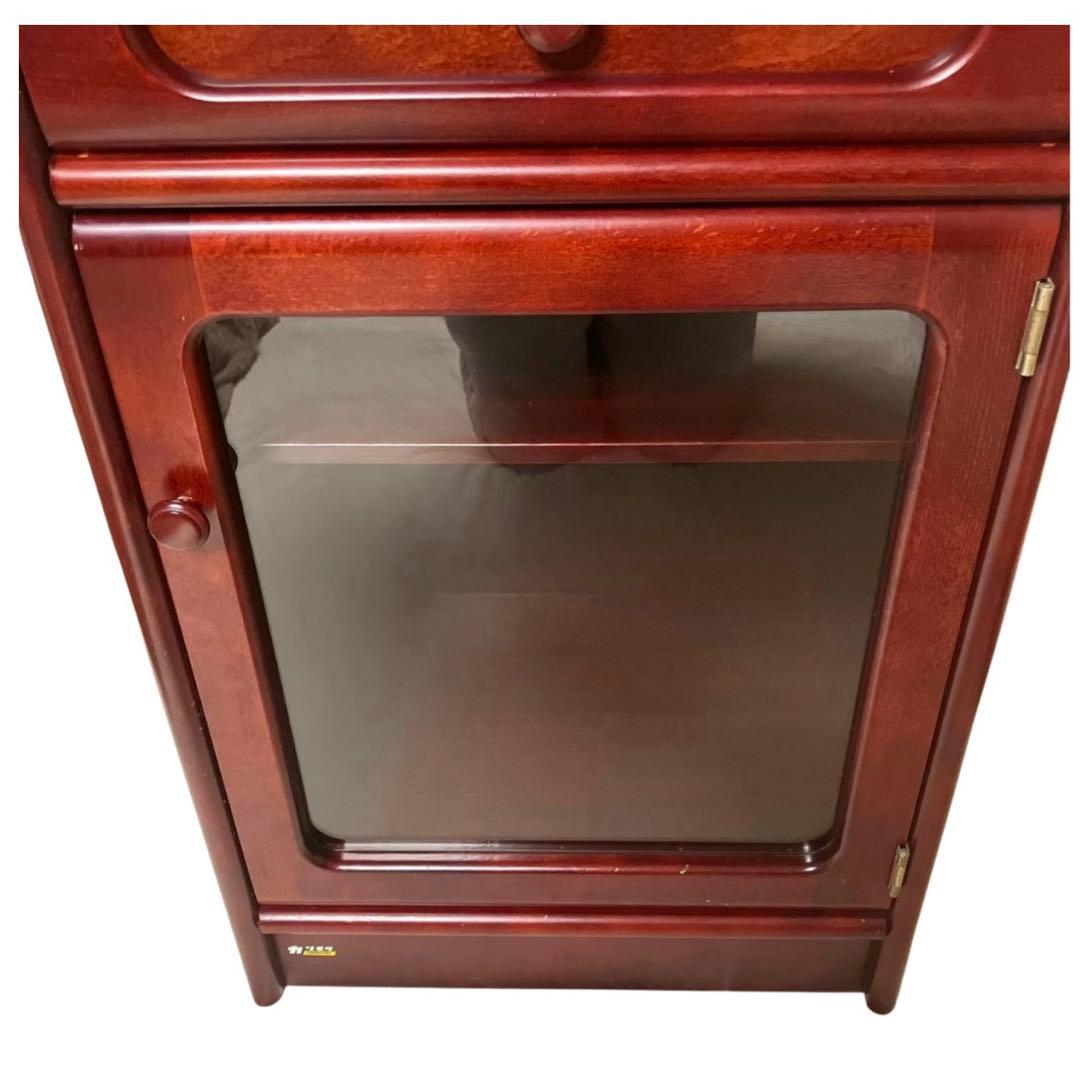 カリモク ガラス キャビネット サイドボード 電話台 花台 飾り棚