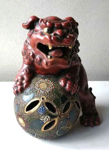 唐獅子    陶器置物    ①