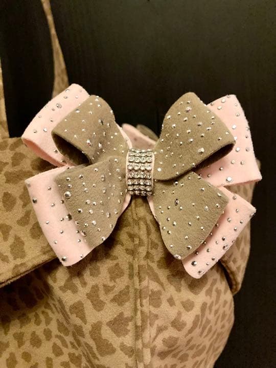 【美品】スーザンランシー オーダー キャリーバッグ レオパードブラウン×ピンク