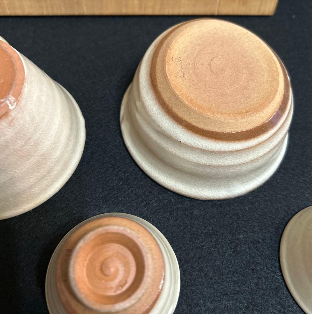 坂田泥華 萩 茶器 煎茶器 泥華窯 萩焼 木箱