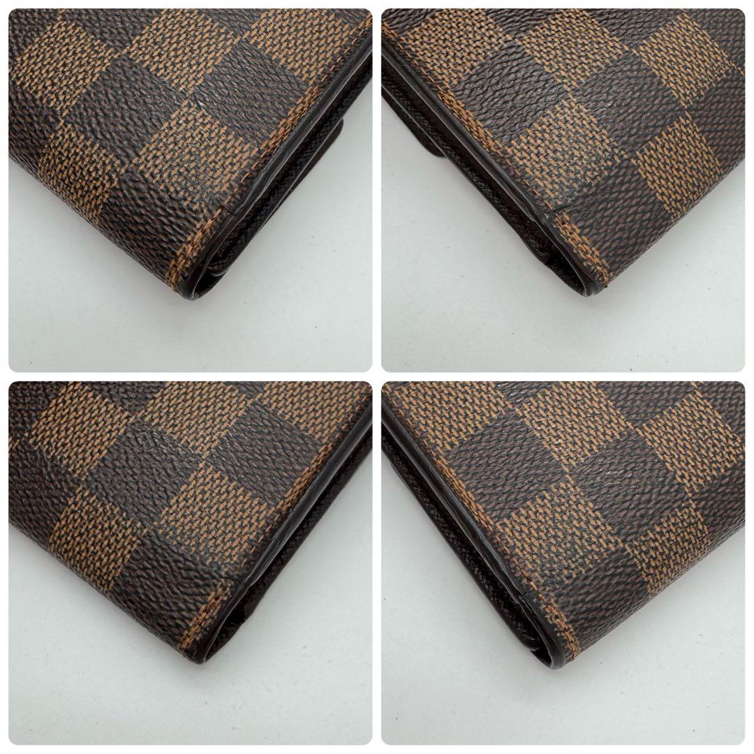 極美品✨️ルイヴィトン　ダミエ　エベヌ　インターナショナル　三つ折り財布　財布