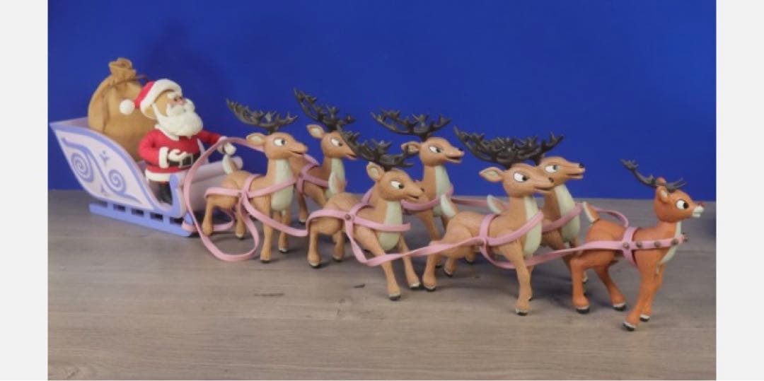 トナカイ サンタ　フィギュア　メモリーレーン　インテリア　アメトイ　レア