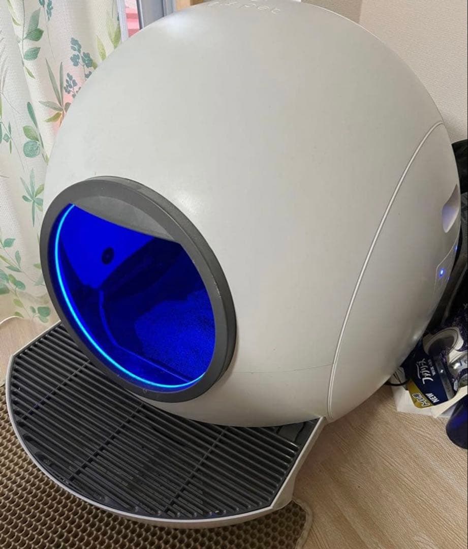 【ジャンク品】猫用トイレ 球形 ホワイト【早い者勝ち】