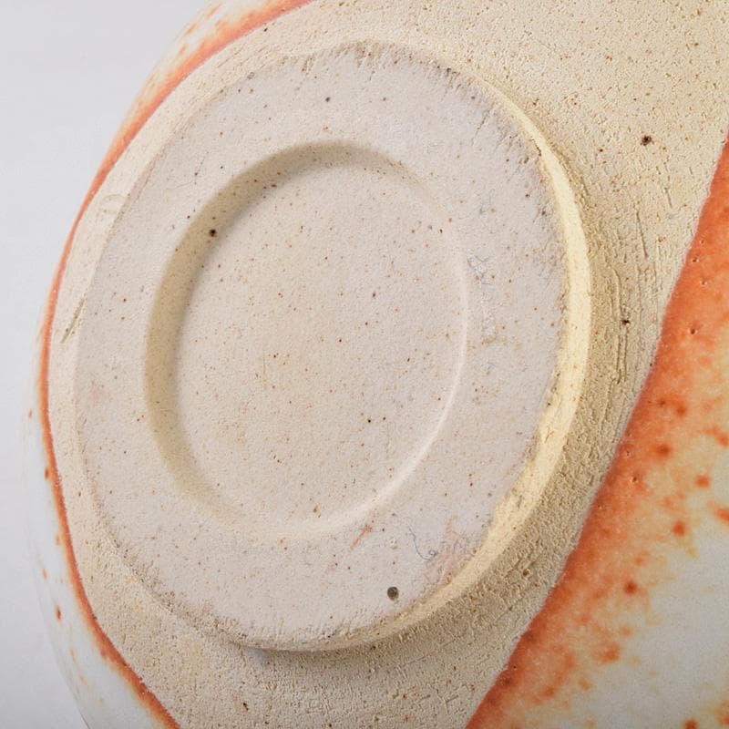 茶道具　若尾利貞作　志野茶碗　仕覆付　共布共箱　C　R9225