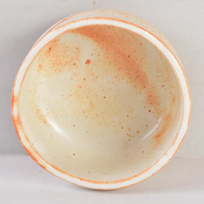 茶道具　若尾利貞作　志野茶碗　仕覆付　共布共箱　C　R9225