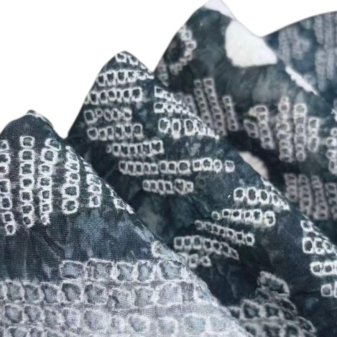 A73有松鳴海絞り高級浴衣 希有辻ヶ花綿　美品　女子会　花火大会　身丈161cm