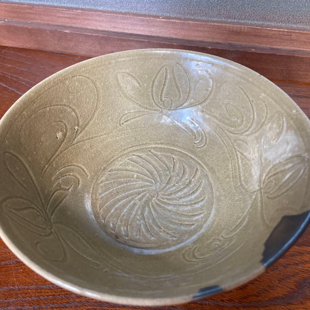 龍泉窯青磁刻花文碗 宋時代
