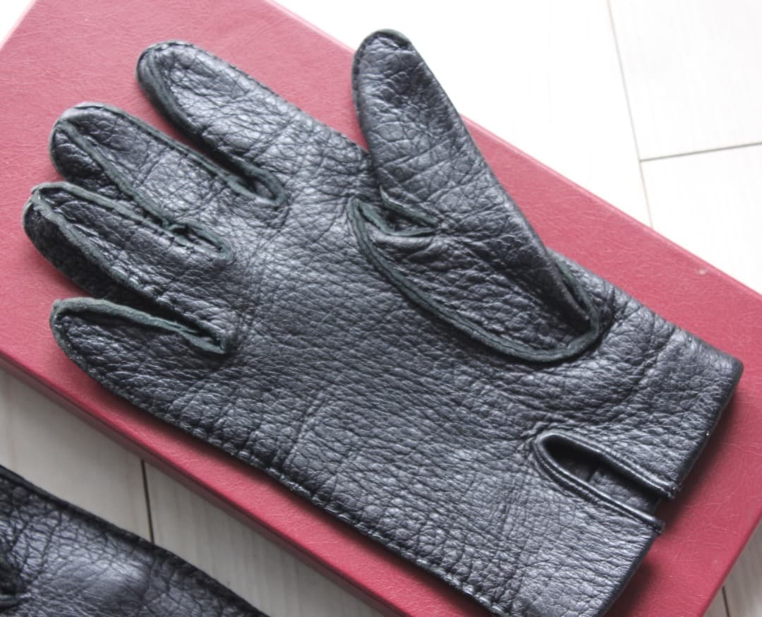 値下！定価12万/美品 デンツ ペッカリー手袋 15-1041 7ハーフ 黒