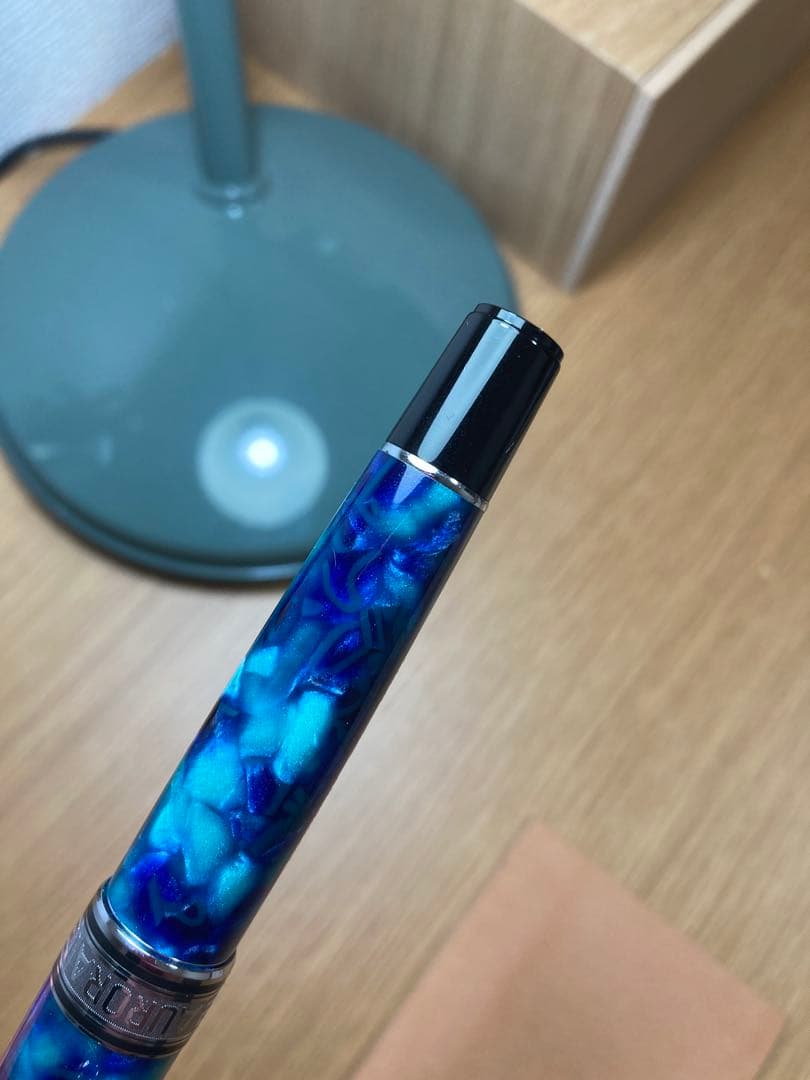 本日限定！新品未使用品！アウロラ　オプティマ　アズーロ　万年筆　18kニブ　B