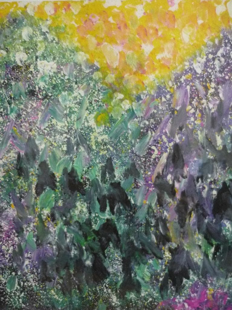 ★版画★深見東州　リトグラフ　和佐谷の白山黄金降る山　箱・黄袋入★F30