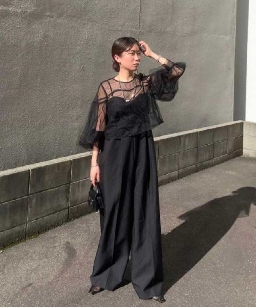 ＊美品＊アメリ NET TULLE TOP LAYERED ROMPERS