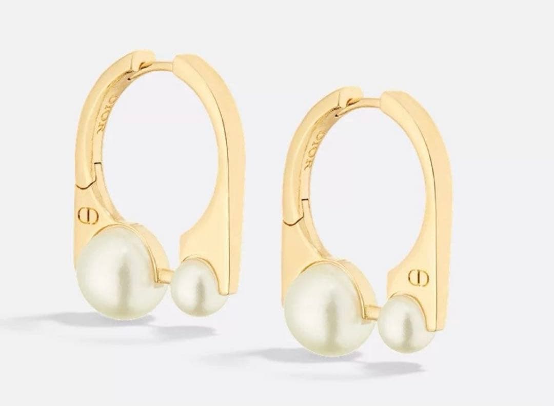 【正規品】Dior トライバルNew look ピアススモール　パール
