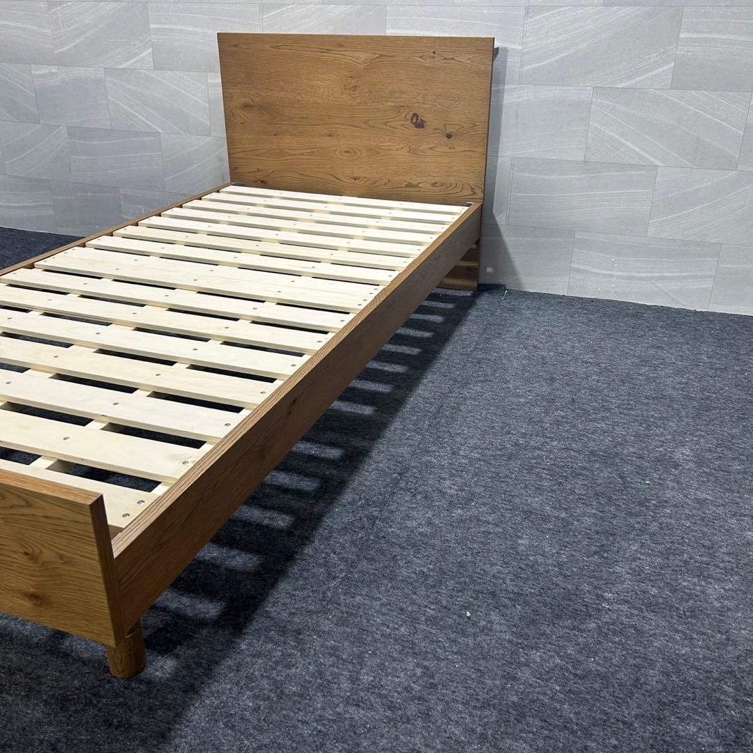 引取限定価格 unico ベッドフレーム シングル 天然木製 d3765