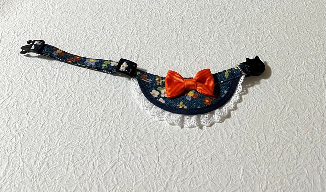 ミニ丸スタイ(花柄デニム) Ｎｏ．81-580