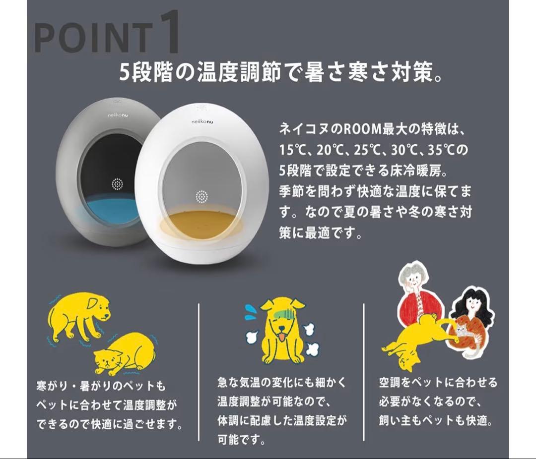 新品未使用品 neikonu ROOM 猫犬用冷暖房ハウス