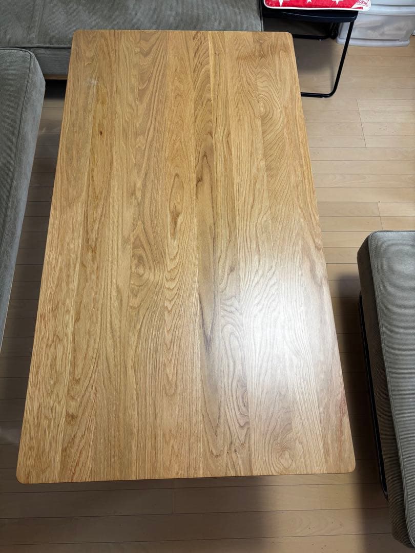 【美品】無印良品 オーク材　ダイニング　リビングテーブル130×70×65cm