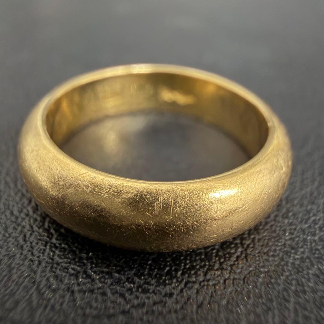 (C010813)K18リング かまぼこ 約11号 18金YG 指輪 造幣局