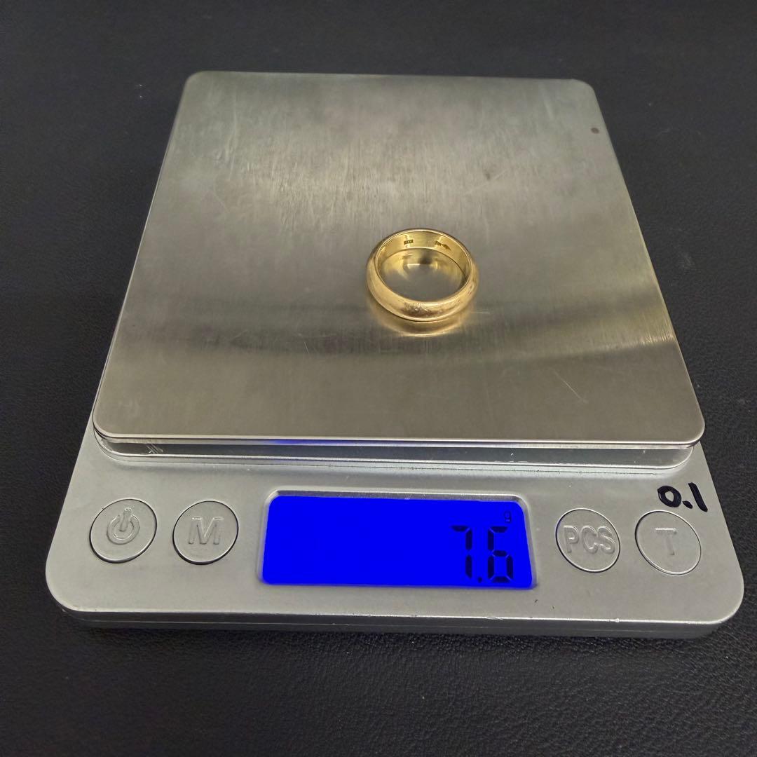 (C010813)K18リング かまぼこ 約11号 18金YG 指輪 造幣局