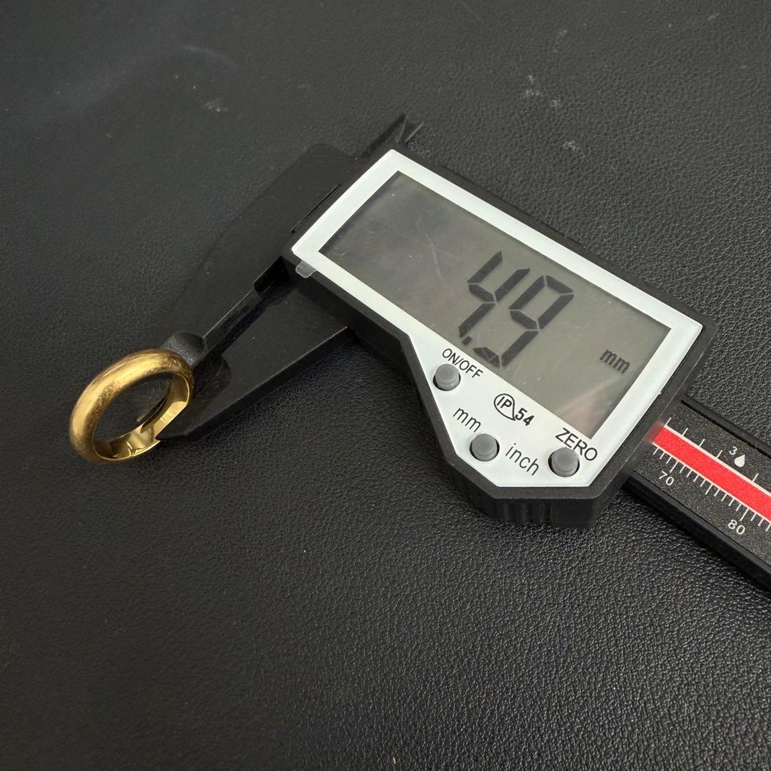 (C010813)K18リング かまぼこ 約11号 18金YG 指輪 造幣局