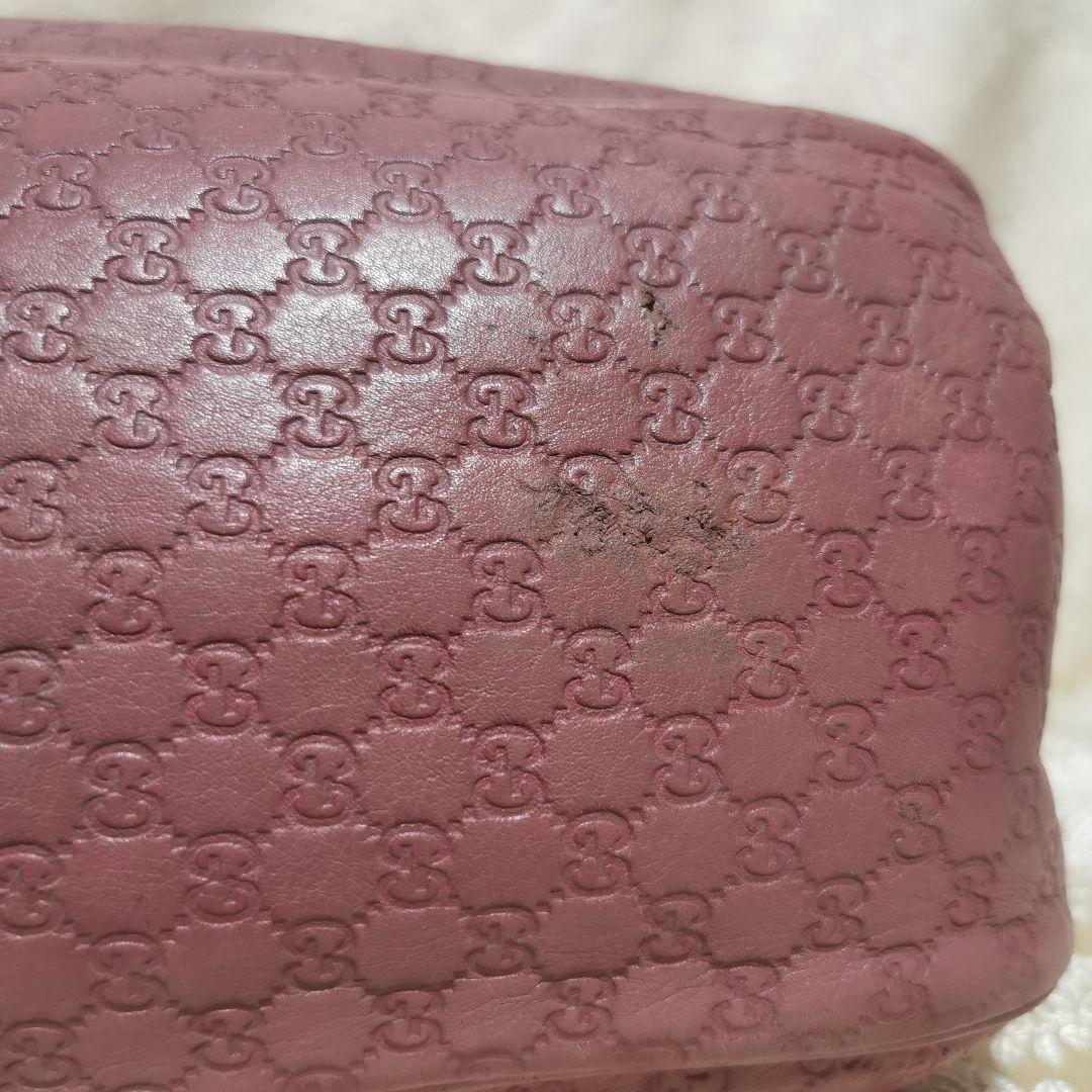 GUCCI ピンクレザーショルダーバッグ