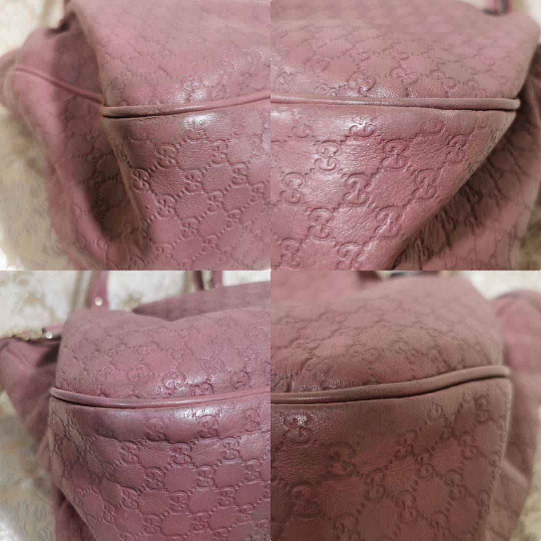 GUCCI ピンクレザーショルダーバッグ