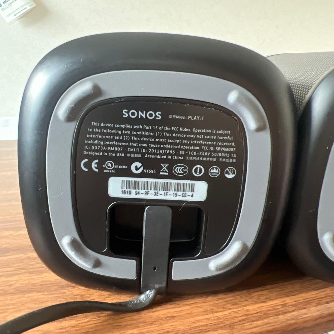 SONOS スピーカー 2個セット ブラック