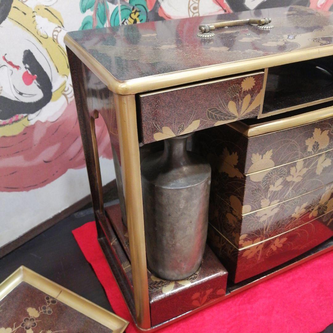骨董　弁当箱　野点　茶道具　蒔絵　木製　木箱　正月飾り　大名　重箱