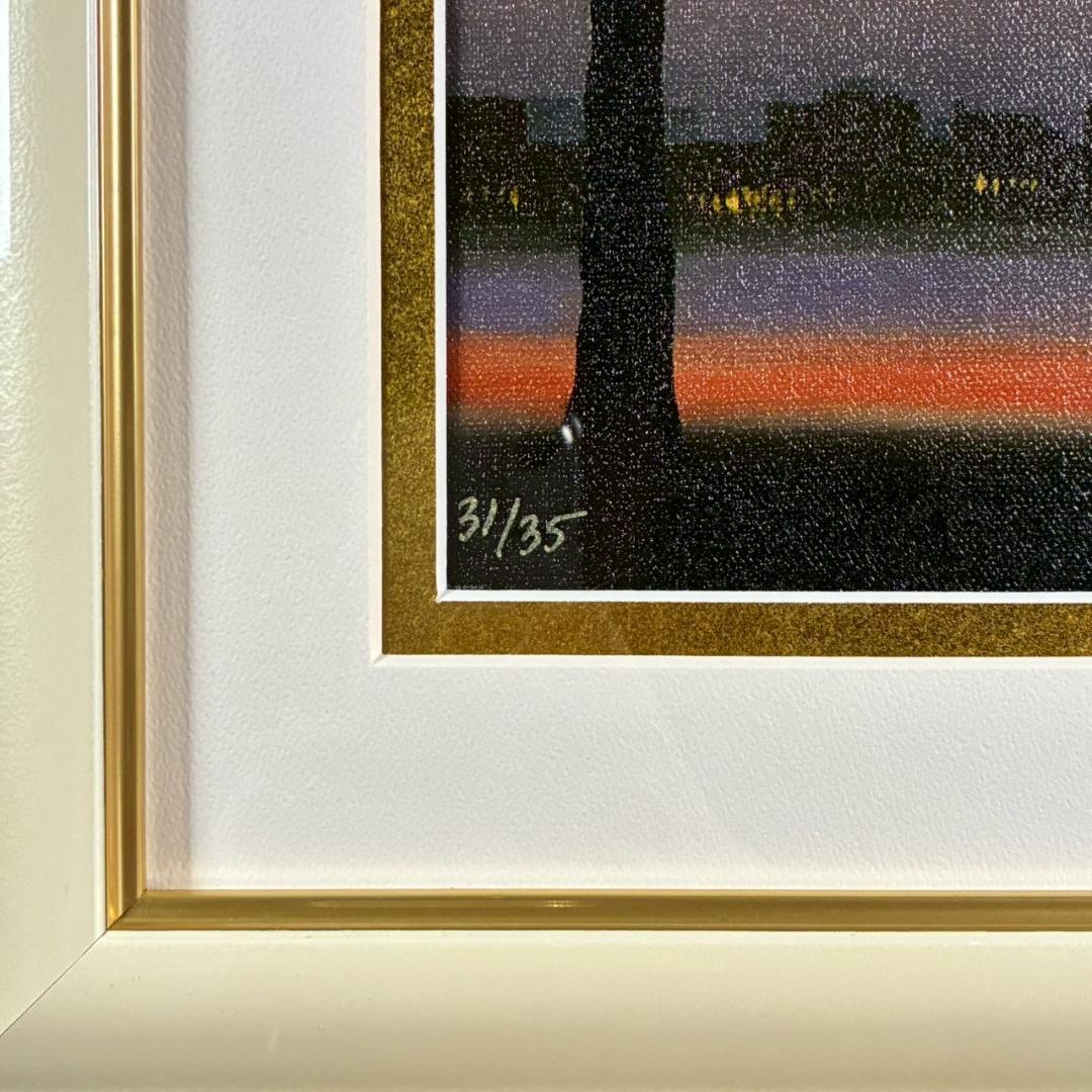 美品 ミッシェル・バテュ「聖なる街・パリ」キャンバスジクレ 保証書・サイン有