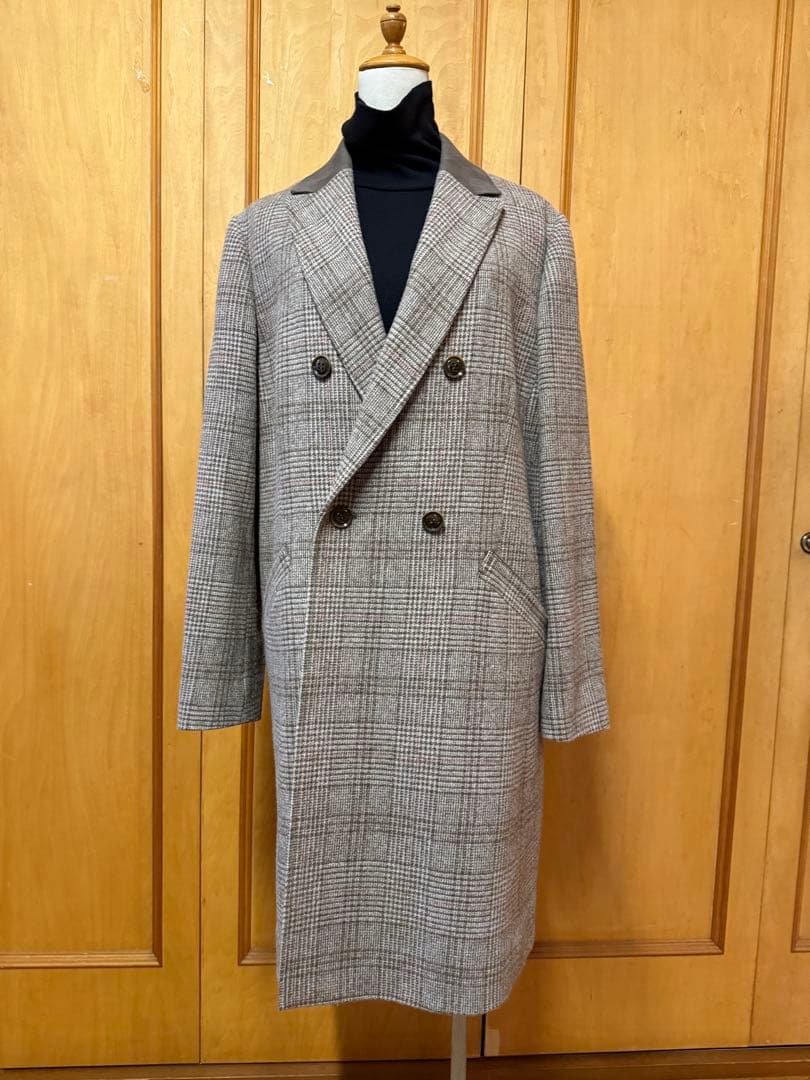 ニューヨーカー　コート　ジャケット チェック柄ダブル ブレストコート　13号