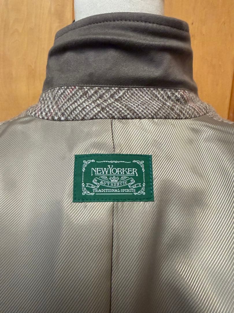 ニューヨーカー　コート　ジャケット チェック柄ダブル ブレストコート　13号