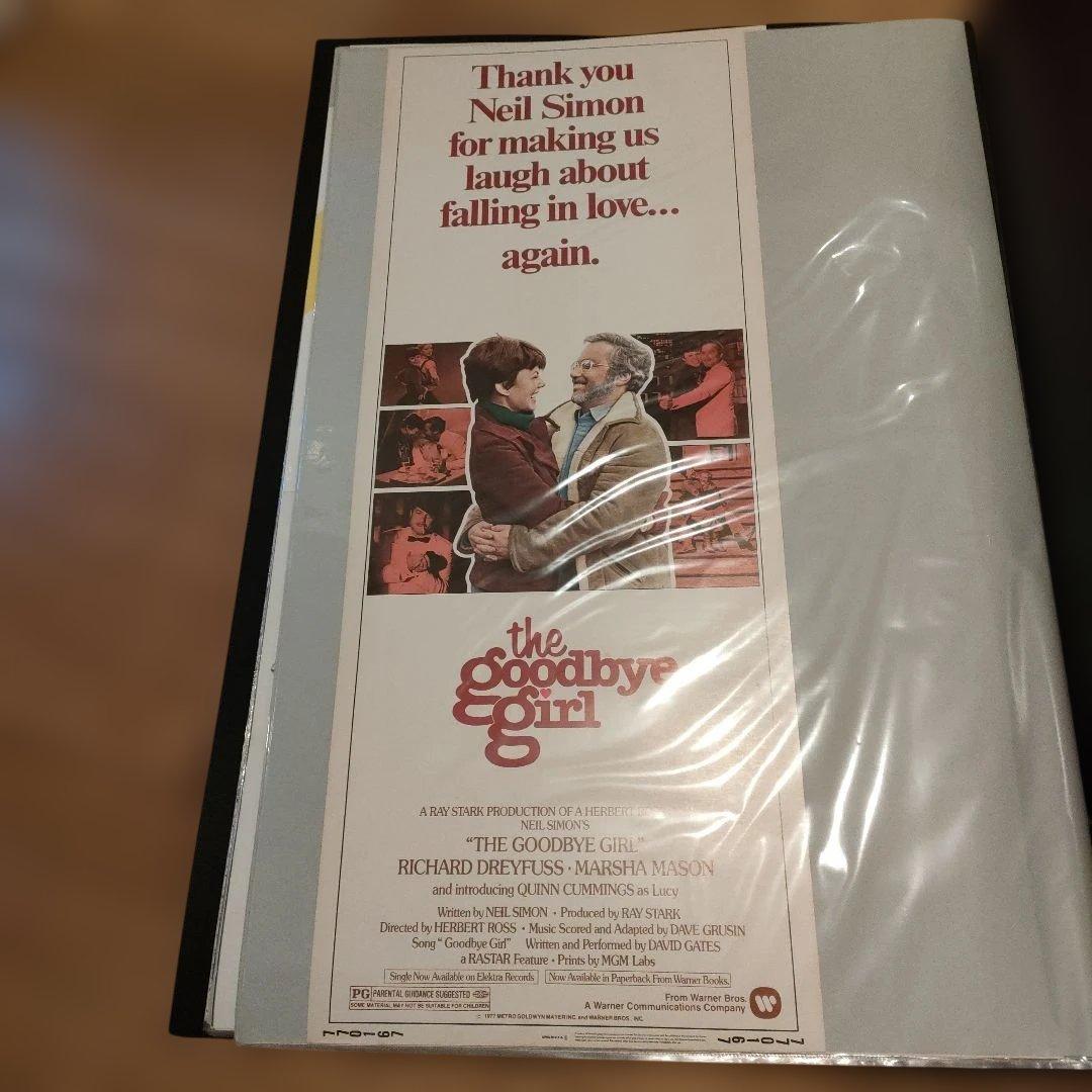 「グッバイガール」 (1977) 映画ポスター　アメリカ版インサートサイズ