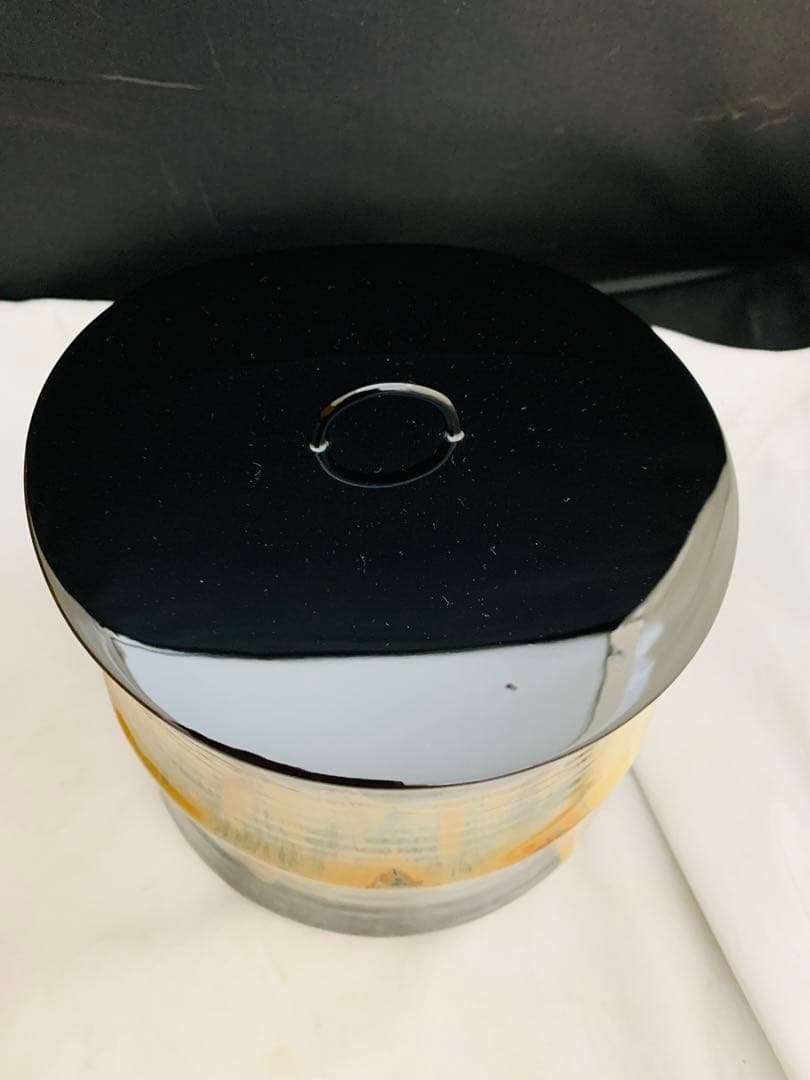 十四代 亀井味楽 高取 掛分釉水指 栞共箱 高取焼 味楽窯 茶道具