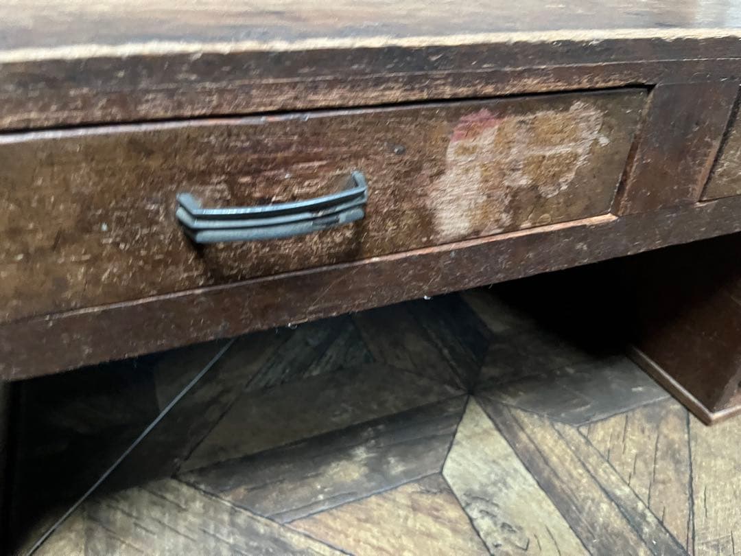 文机 昭和レトロ 当時物 インテリア アンティーク ビンテージ 勉強机