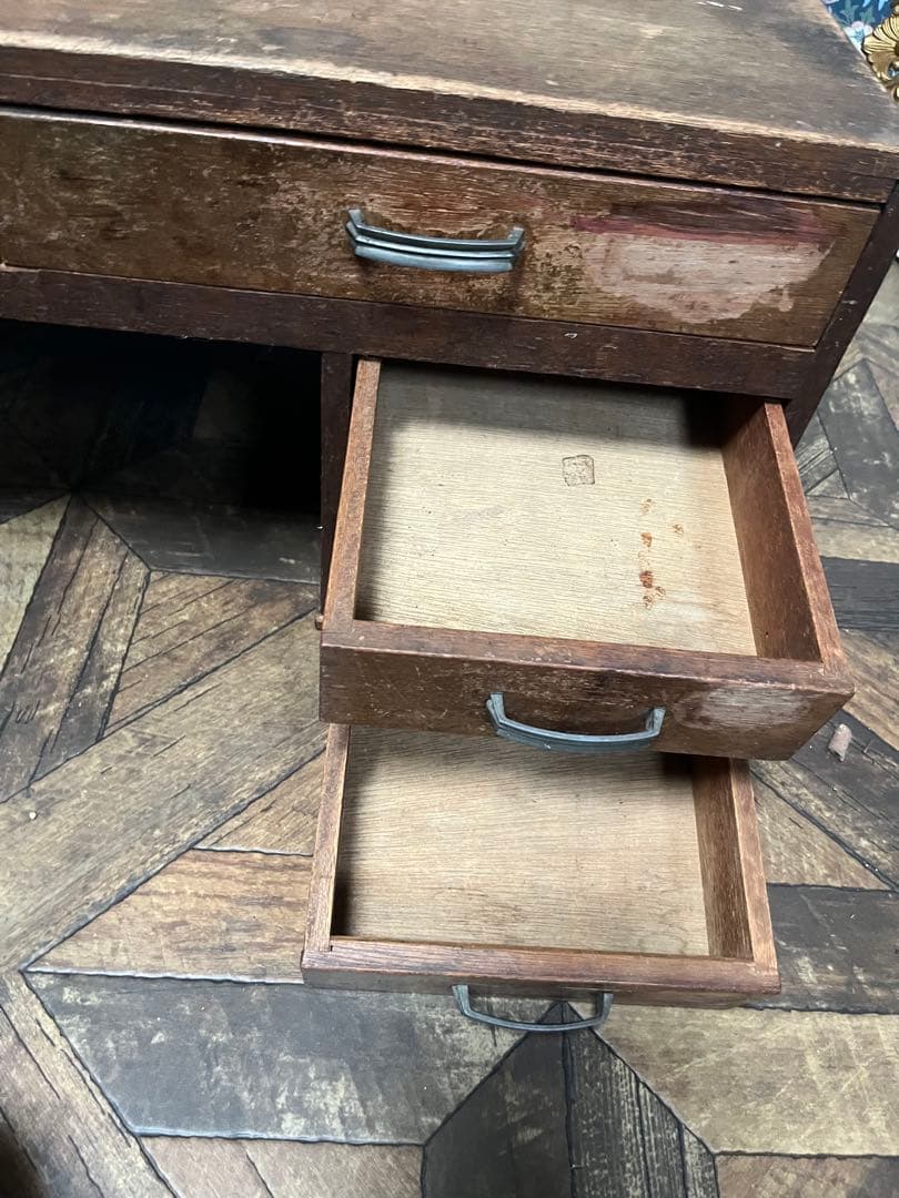 文机 昭和レトロ 当時物 インテリア アンティーク ビンテージ 勉強机