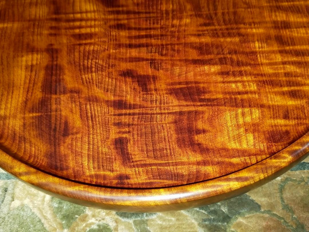 ♥お盆♥　栃　虎杢　♥　くり貫き　骨董　古玩