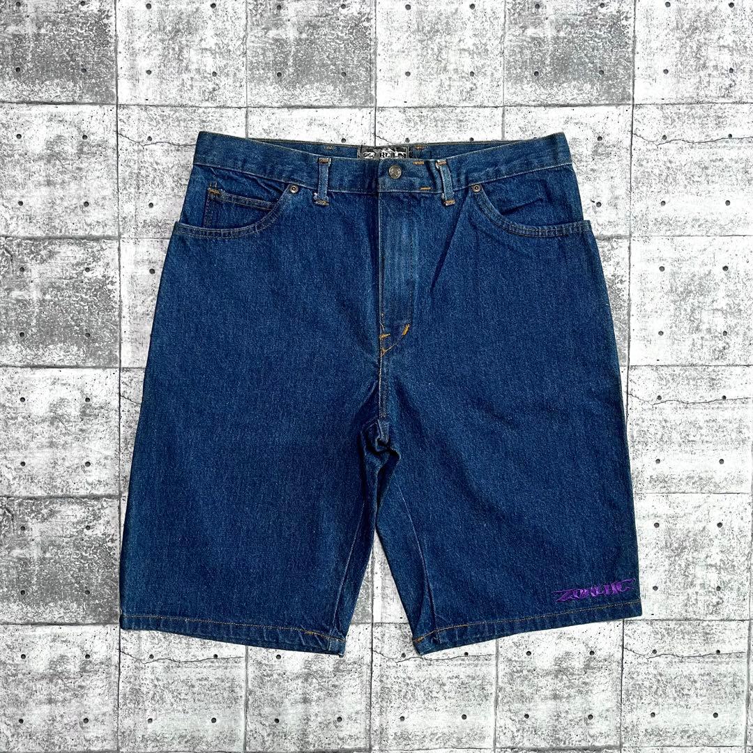 80-90s ZORLAC ゾーラック 囚人 デニムショーツ VG黒タグ