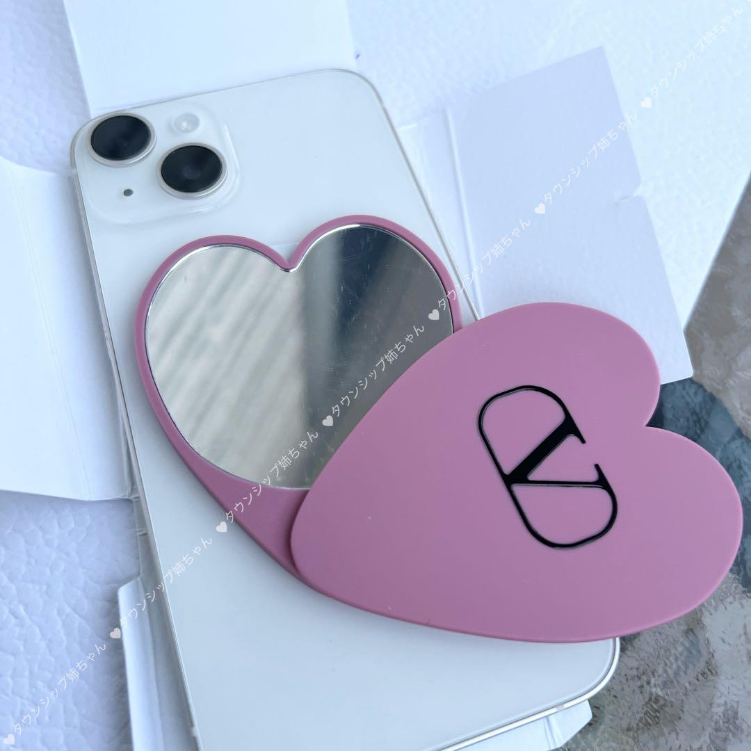 ヴァレンティノマグネット付き ミラー　ピンク　七夕限定