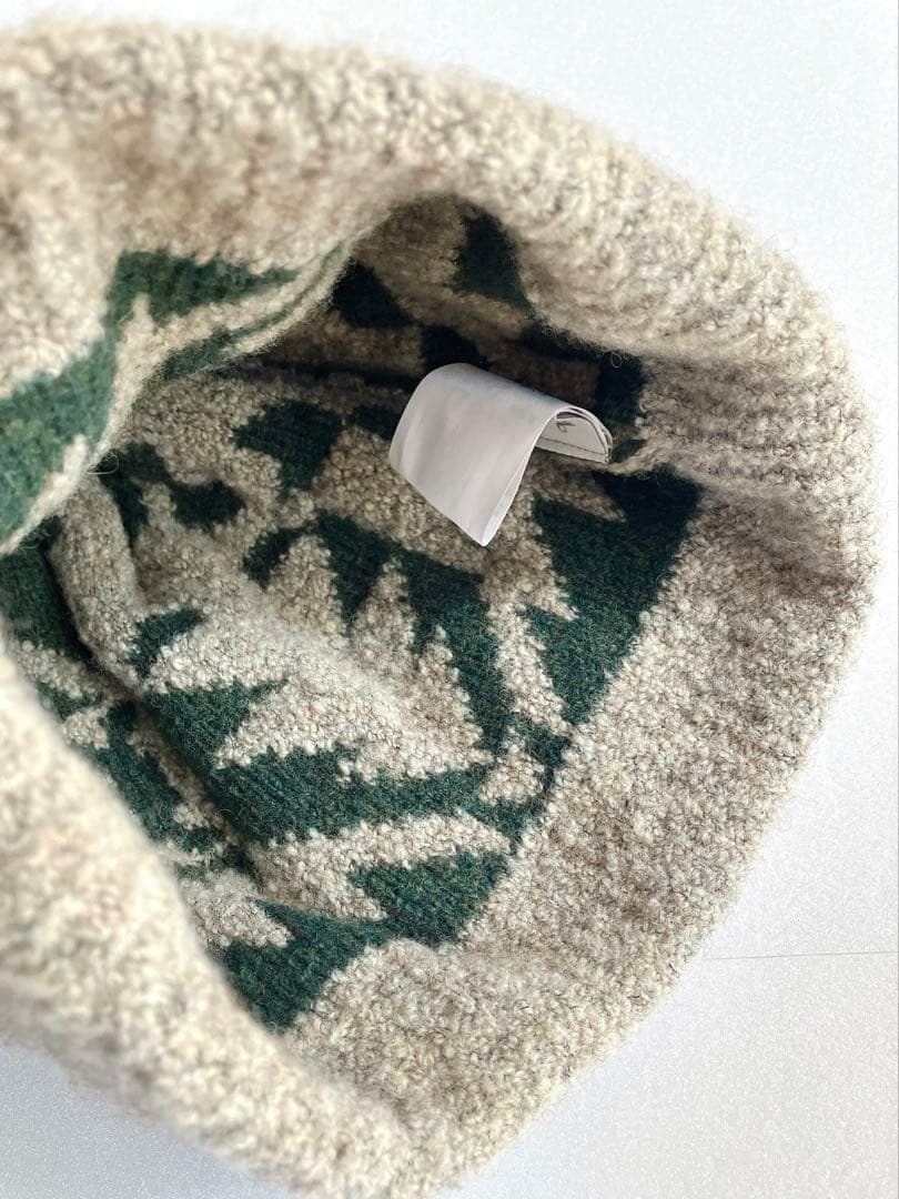 【美品】Vivienne Westwood ウールニット帽　グレージュ オリーブ