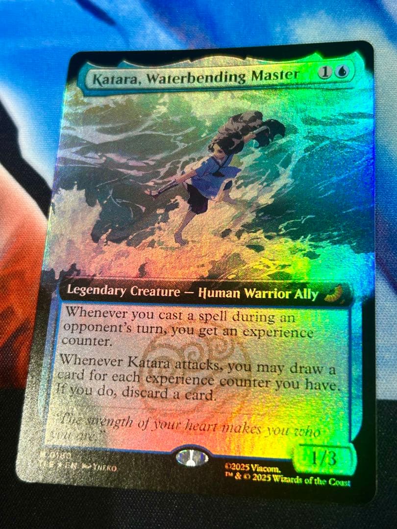 MTG 水の技の達人、カタラ/ 拡張アート foil 　英語1枚