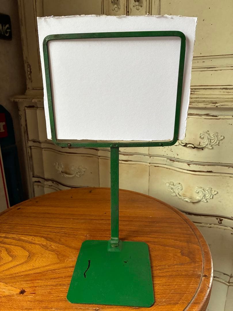 フランス　アンティーク　メタル　ディスプレイ　フォト　ポップ　スタンド　写真立て